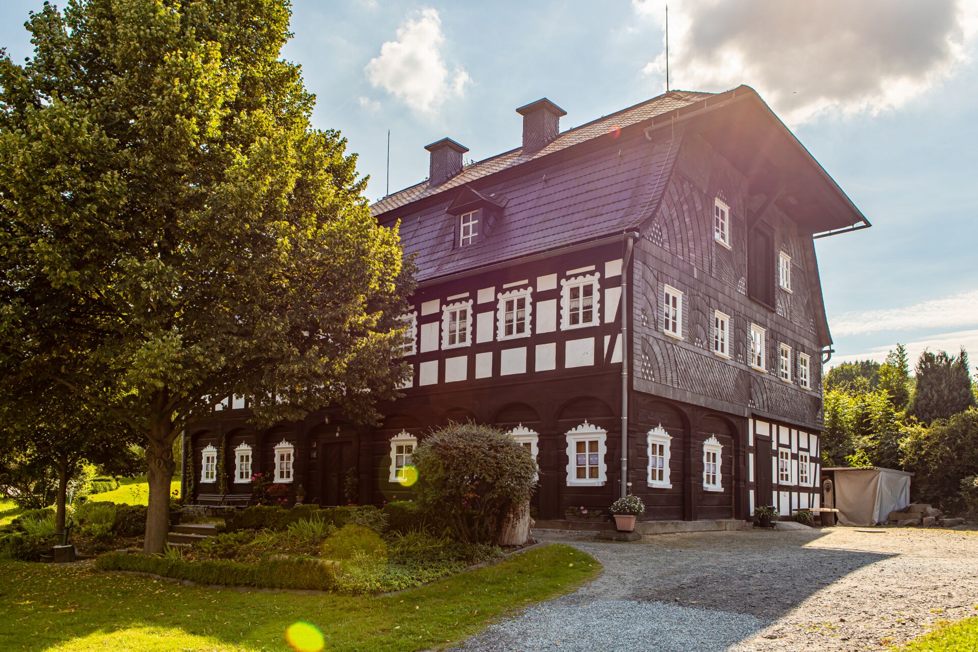 Aufnahme vom Umgebindehaus mit historischem Dachstuhl - Foto: Michael Rimpler